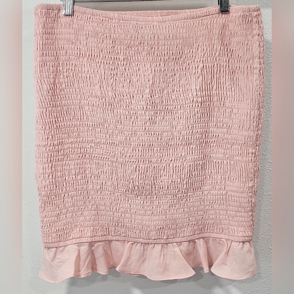 Petal & Pup Loria Pink Smocked Mini Bodycon Ruffle Skirt US 12 UK/AU 16 NWT - Picture 3 of 12